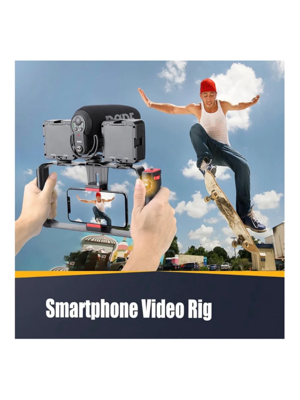 NEW Smartphone Video Rig Camera Stabilizer One Size Black Red